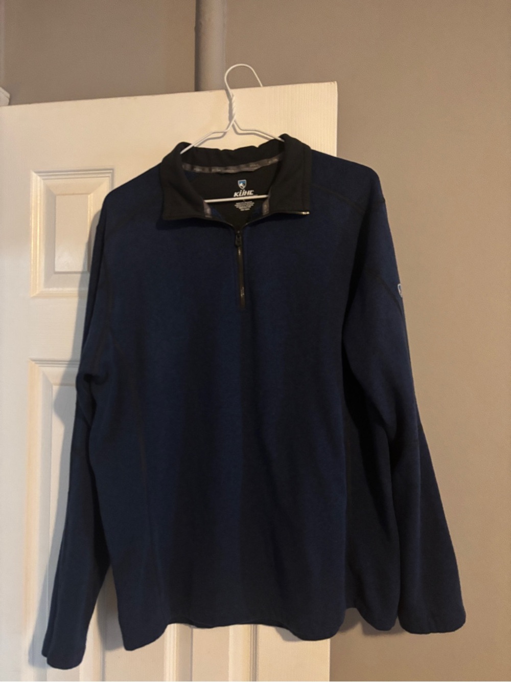 Kuhl zip up navy sweater size large